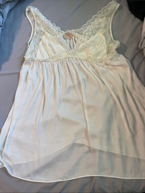 LOVE BY GAP Babydoll Top Y2K chemise Lace Feminine Romantic Soft Girl